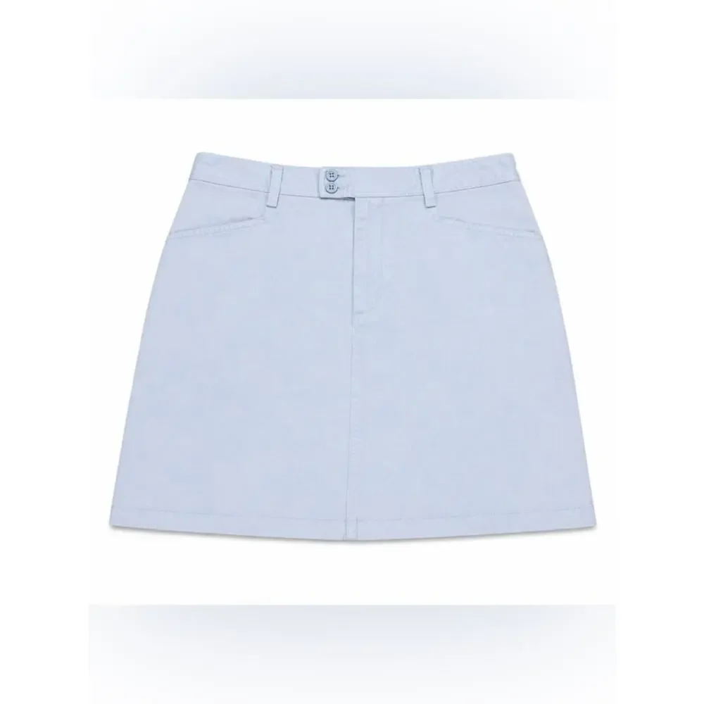 Ralph Lauren Sport Polo Chino Blue Mini Skirt Size 12 Cotton Preppy